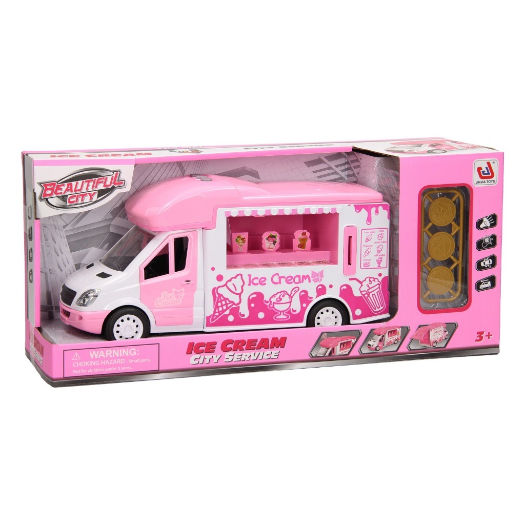 TOYSTAR - 666-01P Mô hình Xe bán kem, Xe ô tô đồ chơi cho bé