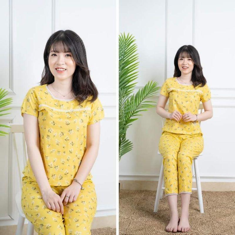 Đồ bộ mặc nhà ren cổ siêu xinh ảnh thật đủ size