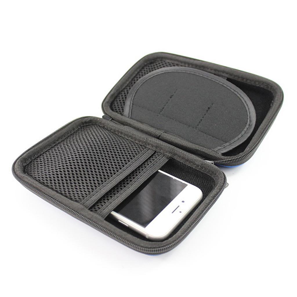 Portable Earbuds/Charger/USB/Cable Hard Case Storage Bag Mesh Pocket