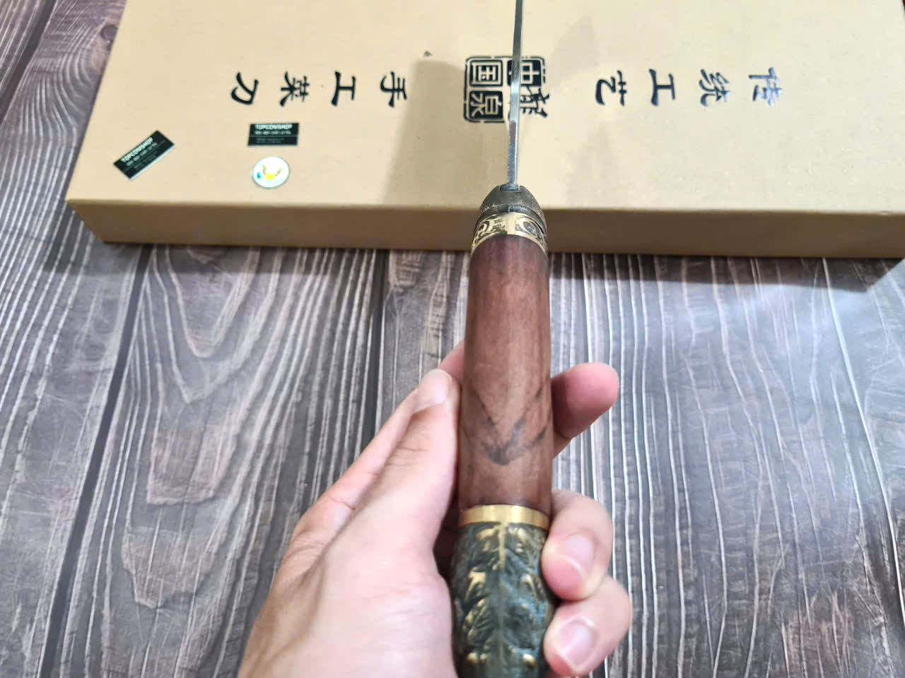 DAO BẾP - DAO THÁI CẮT HOA VĂN KHÂU ĐỒNG MÃ  A3 DT159 NT topcomshop vn