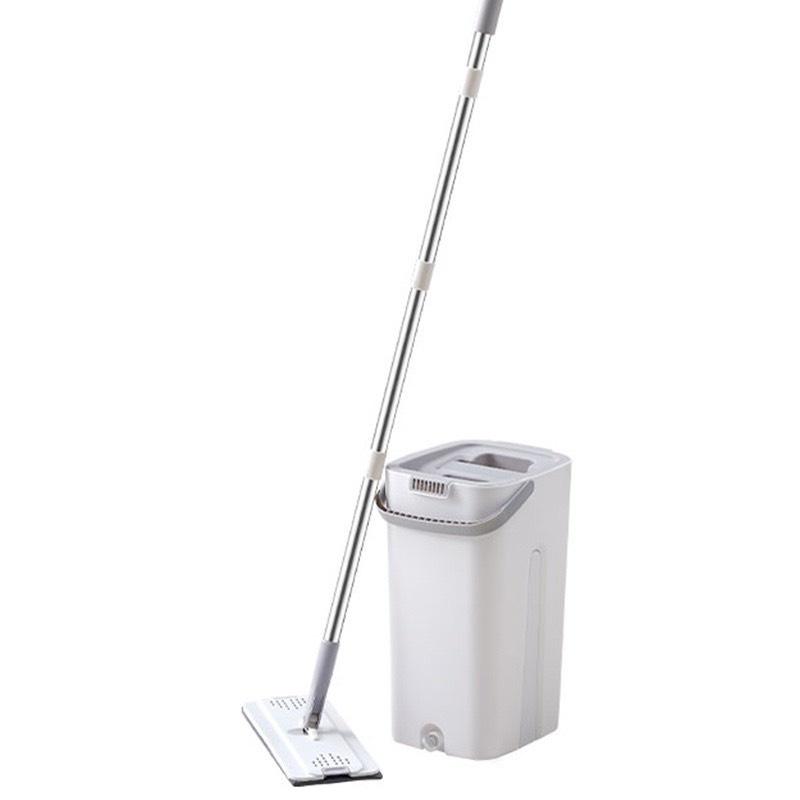 Cây lau nhà thông minh tự vắt, Chổi lau nhà kèm thùng, Chổi Spin Mop (tặng thêm 1 bông lau thay thế)