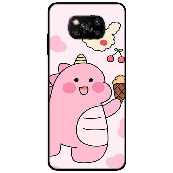 Ốp lưng dành cho Xiaomi Poco X3 mẫu Khủng Long Hồng