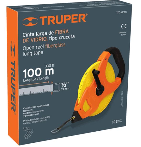 Thước dây sợi thủy tinh 100m Truper - 12645