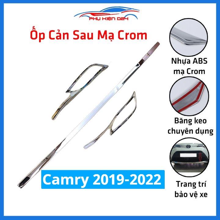 Ốp cản sau Camry 2019-2020-2021-2022 mạ crom trang trí chống trầy bảo vệ xe