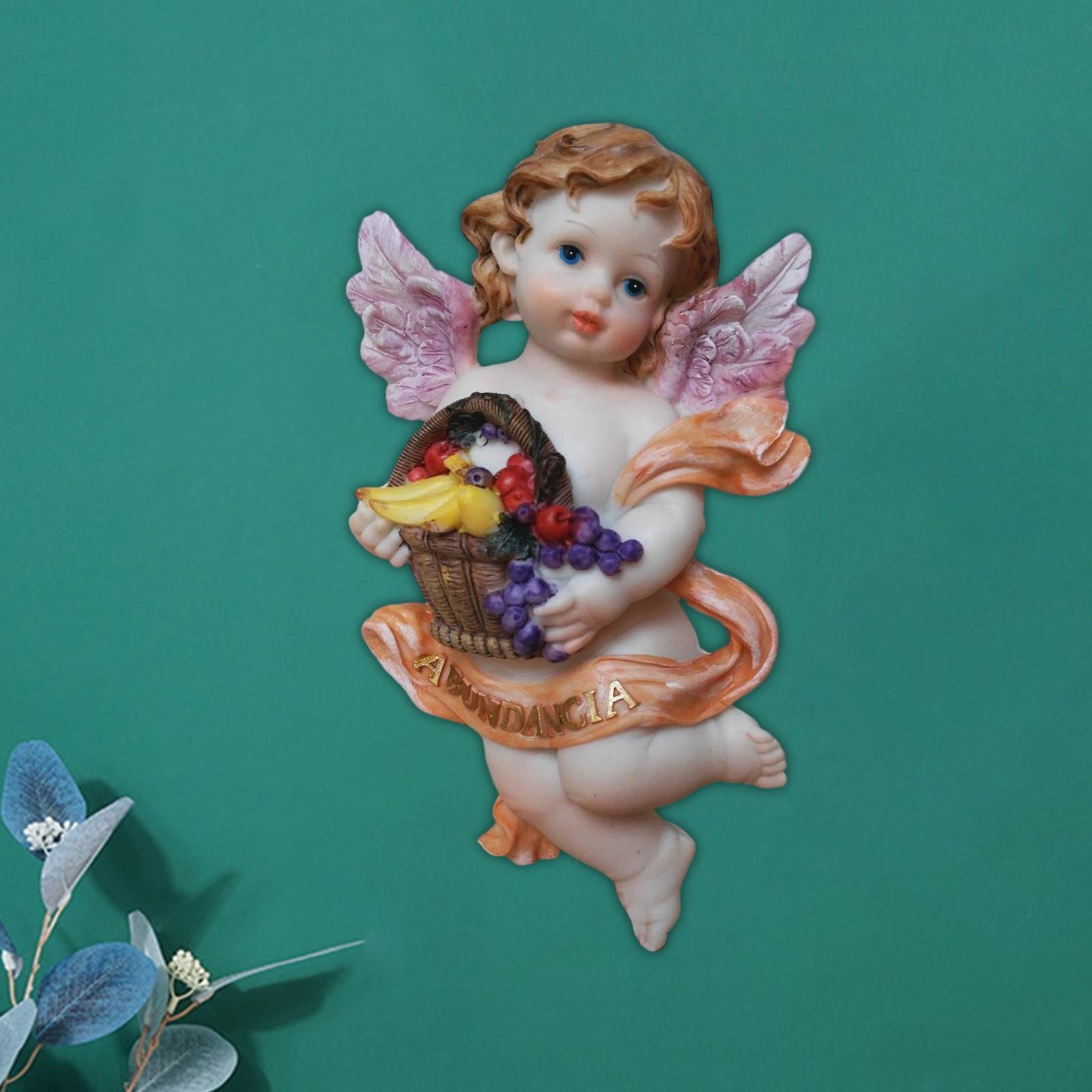 Resin Angel Statues Figurine Religious Angel Statue for Table Bedroom Office
