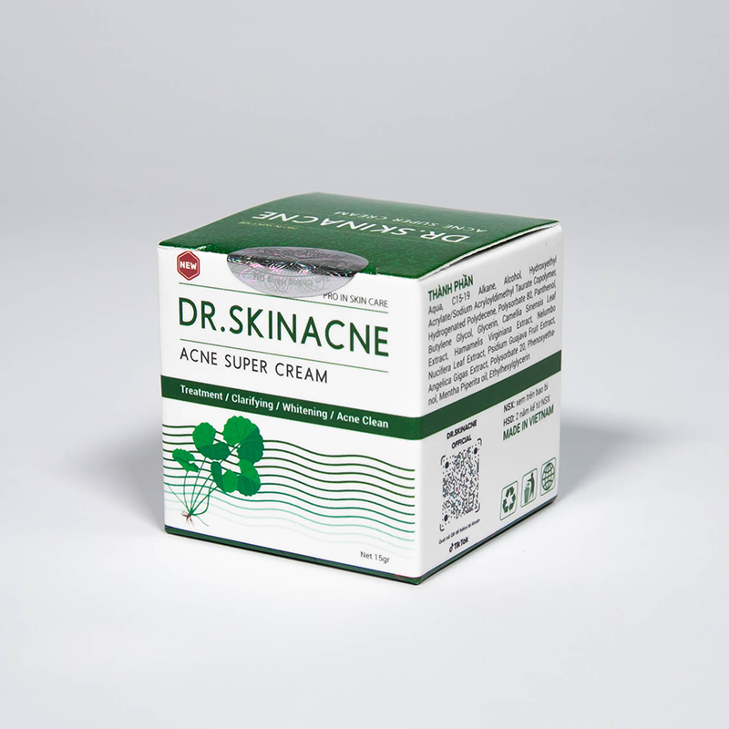 Kem Sạch Mụn DR.SKINACNE Giúp Dưỡng Trắng Da, Xóa Thâm, Liền Sẹo Cho Mọi Loại Da - Hiệu Quả Chỉ Sau 7 Ngày - Chiết Xuất Hoàn Toàn Thiên Nhiên - Không Gây Kích Ứng (15g)