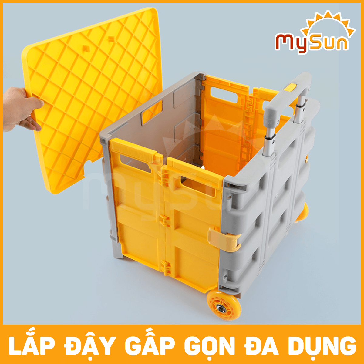 Xe đẩy kéo đi chợ dã ngoại du lịch gấp gọn cỡ lớn MySun