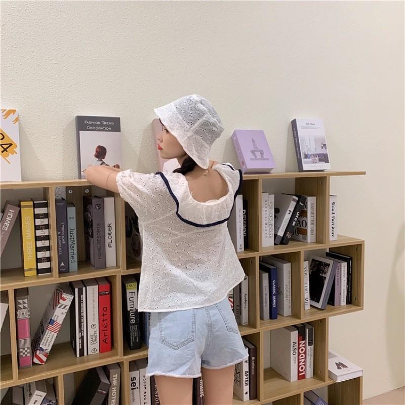 Áo cổ bèo dễ thương