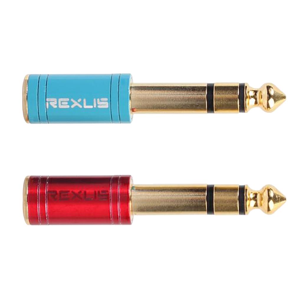 6.35mm Male to 3.5mm Female Stereo Headphone Jack Audio Adapter Converter
