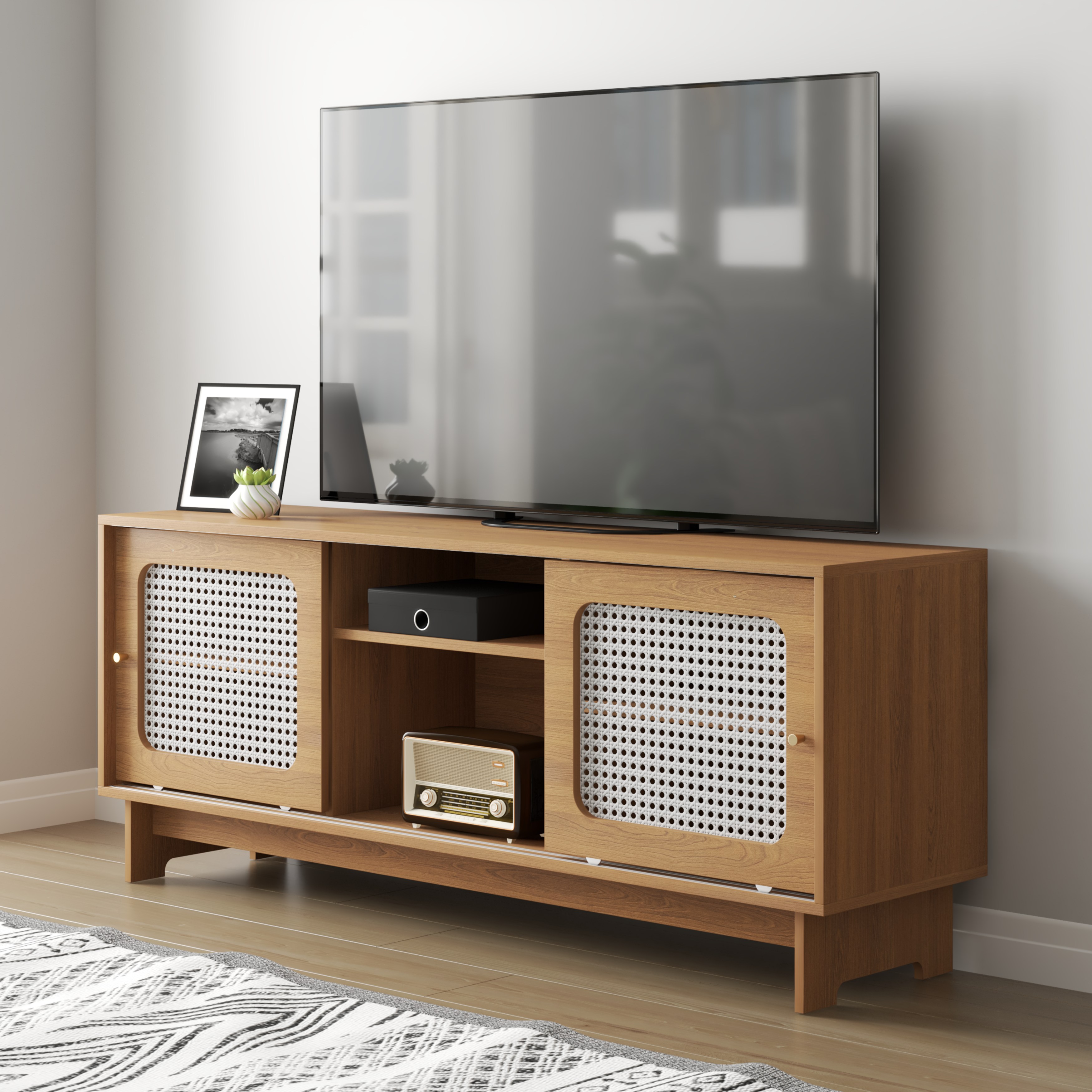 [Happy Home Furniture] MEYDAN , Kệ TV 2 cửa lùa , 160cm x 42cm x 65cm ( DxRxC), KTV_013
