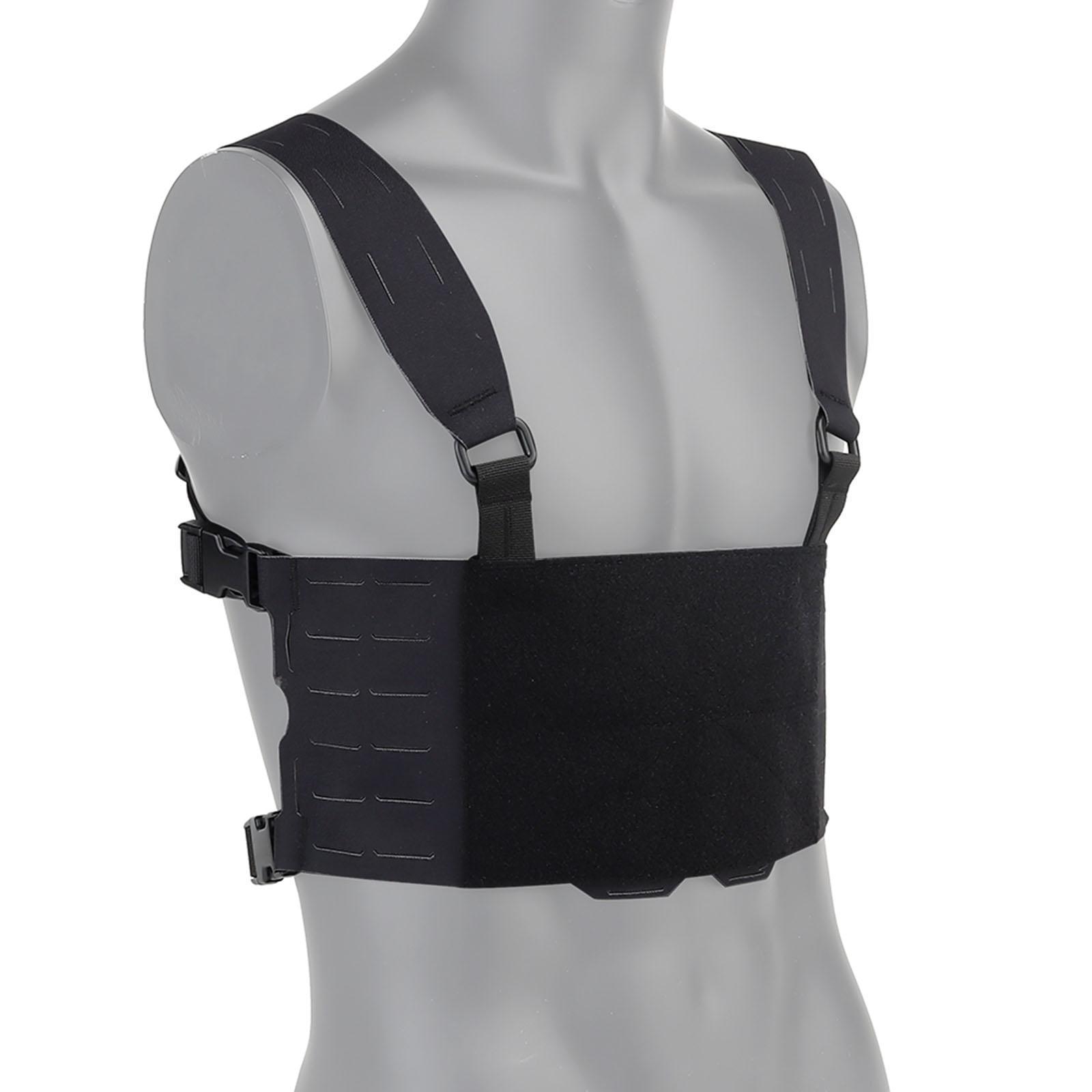 Breathable Hunting Chest Vest Training Adjustable Harness Vest Black