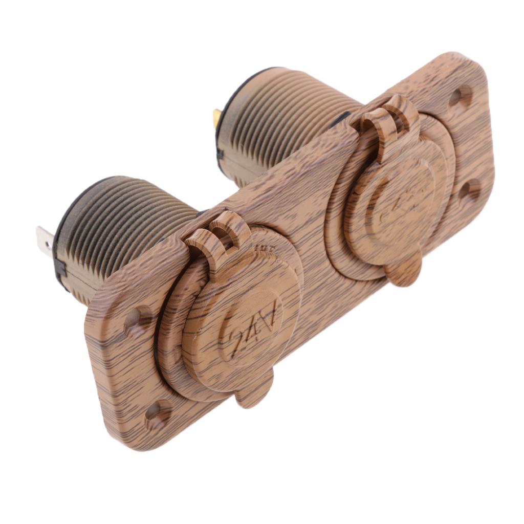 Car Caravan Dual USB Phone Tablet Charger Cigarette Lighter Port