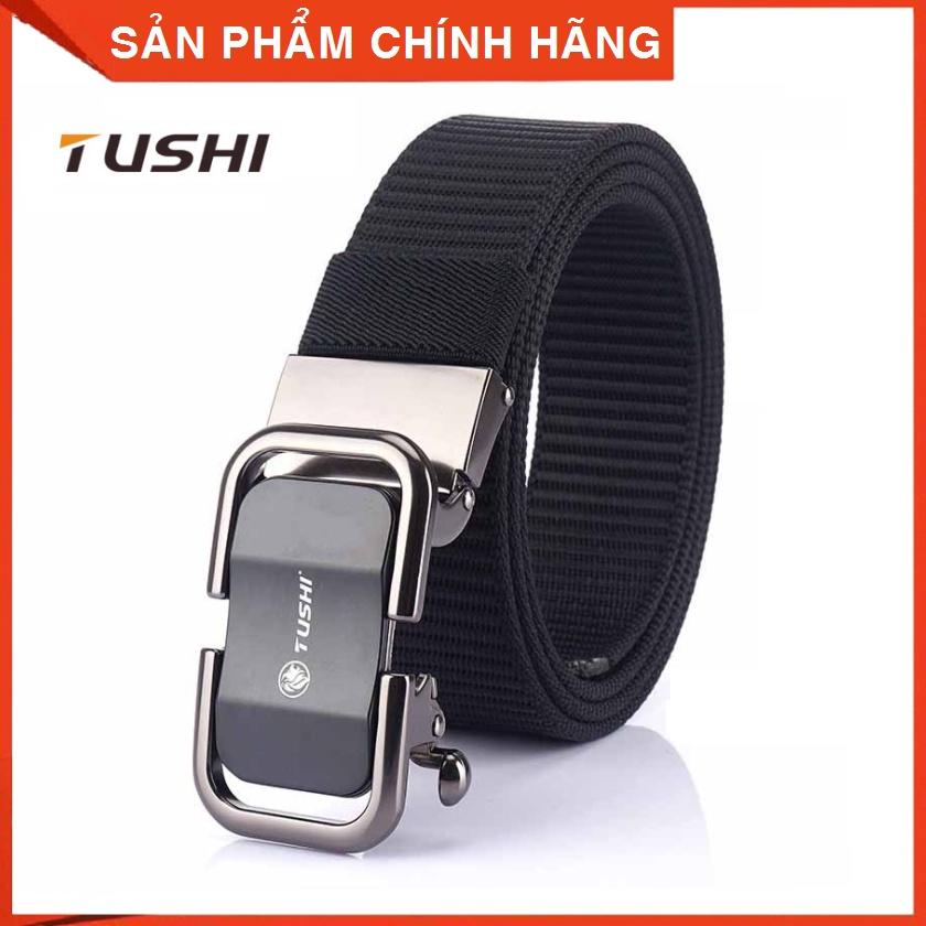 Dây lưng Nam vải bố_Tushi siêu bền_Khóa cài tự động chắc chắn, tiện lợi, Dây nịt vải dù cao cấp