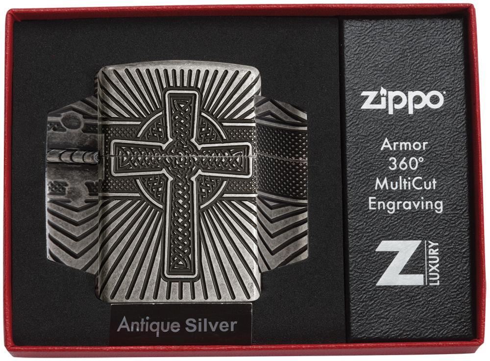 Bật Lửa Zippo Armor Celtic Cross Design 29667