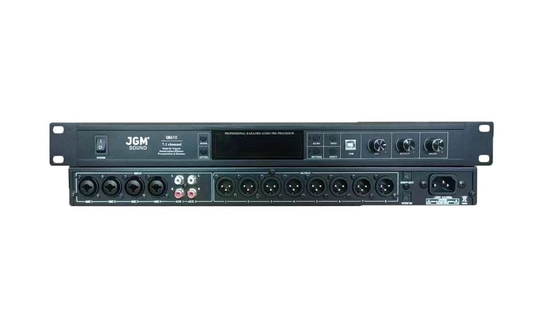 Vang số JGM Sound GM610 - Chip xử lý Mỹ ADSP 21489, có cổng quang học, dể chỉnh, echo hay, reverb sáng, chống hú siêu đẳng - Hàng chính hãng