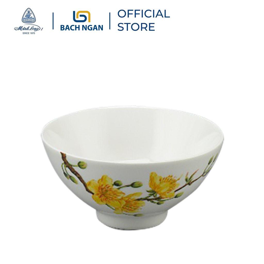 Bộ 10 Chén Ăn Cơm Cao Cấp Minh Long 11.5 cm Daisy IFP Hoàng Mai sứ cao cấp, đẹp, dùng gia đình, tặng quà