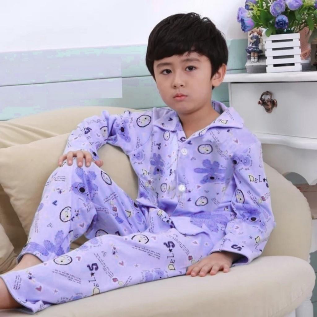 BỘ PIZAMA BÉ GÁI BÉ TRAI THUN COTTON XINH MÁT HÀNG VNXK