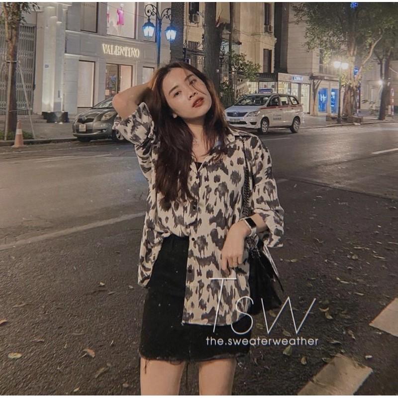 Áo sơmi da báo màu mới hot hit