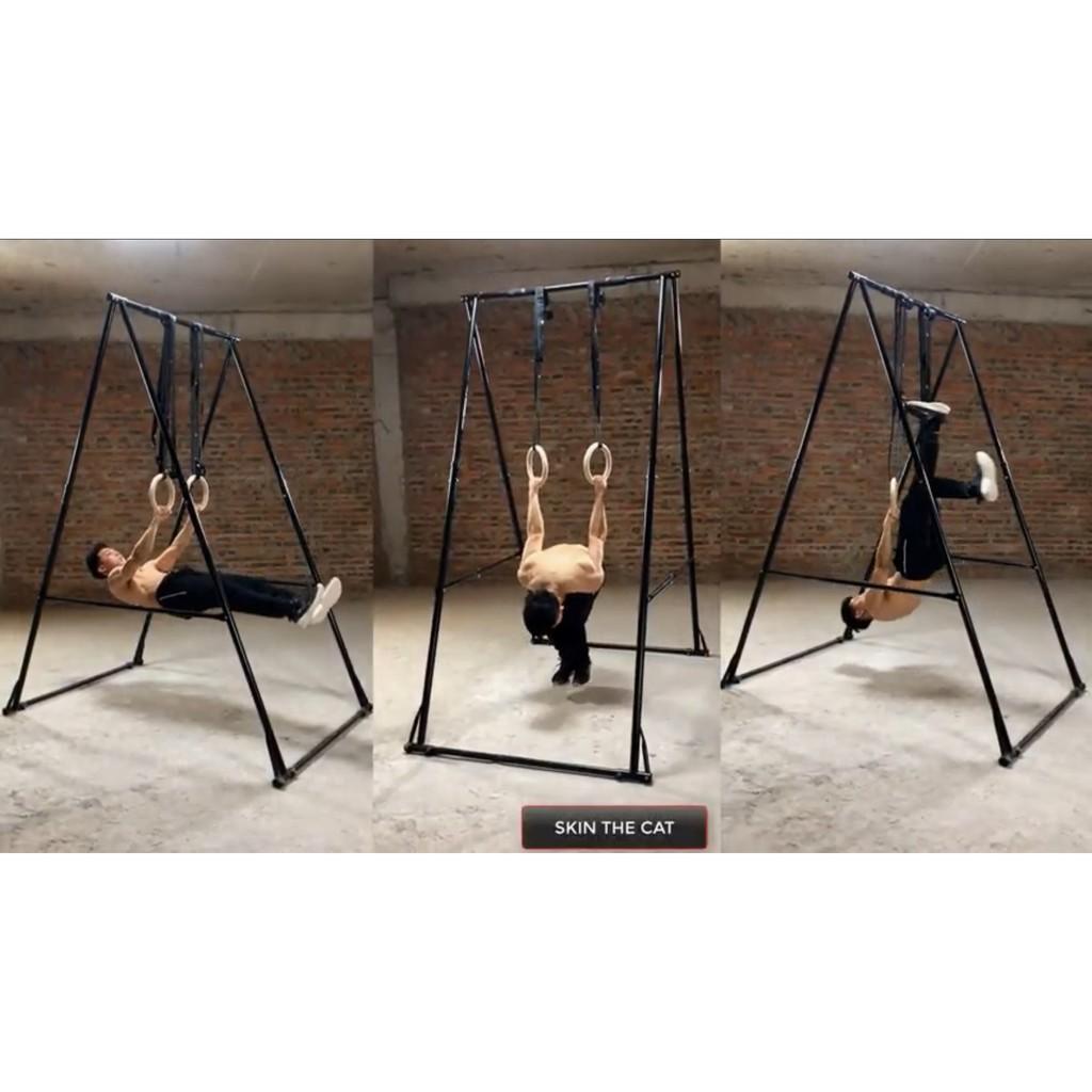 Mã hàng KT2.RING – Vòng treo xà Fitness Gymnastics Rings chất lượng cao-Dụng cụ tập street workout
