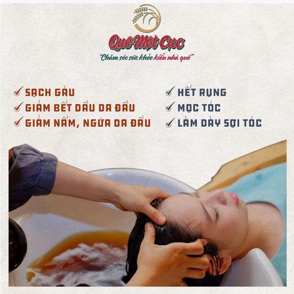 Combo gội xả: dầu gội bồ kết, dầu xả thiên nhiên‍️dầu gội thảo dược mềm mượt, chắc khỏe QUÊ MỘT CỤC (HANDMADE)