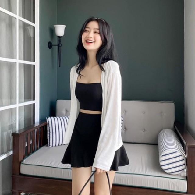 Chân váy nữ thời trang kiểu dáng váy xòe trẻ trung khóa lưng dễ mặc