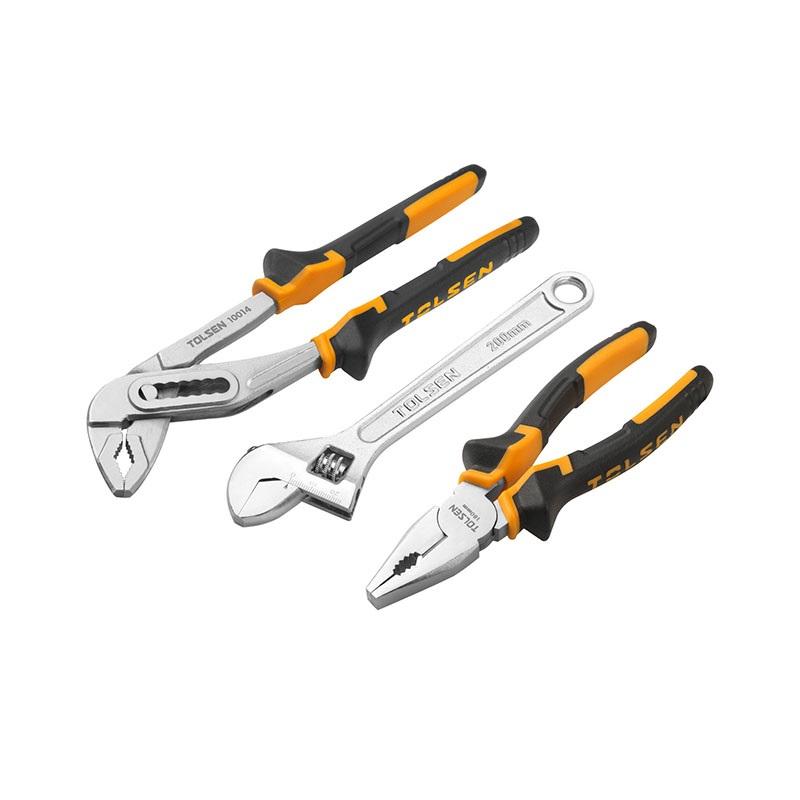 BỘ DỤNG CỤ 3 MÓN KỀM RĂNG KỀM MỎ QUẠ MỎ LẾT CÁN TRƠN TOLSEN 10403 - HÀNG CHÍNH HÃNG