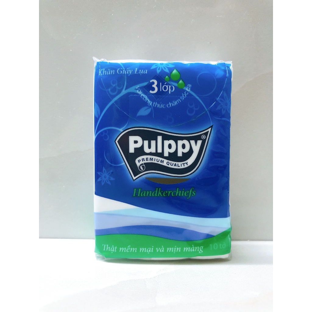 Khăn giấy lụa Pulppy 3 lớp / Khăn giấy bỏ túi Pulppy 3 lớp