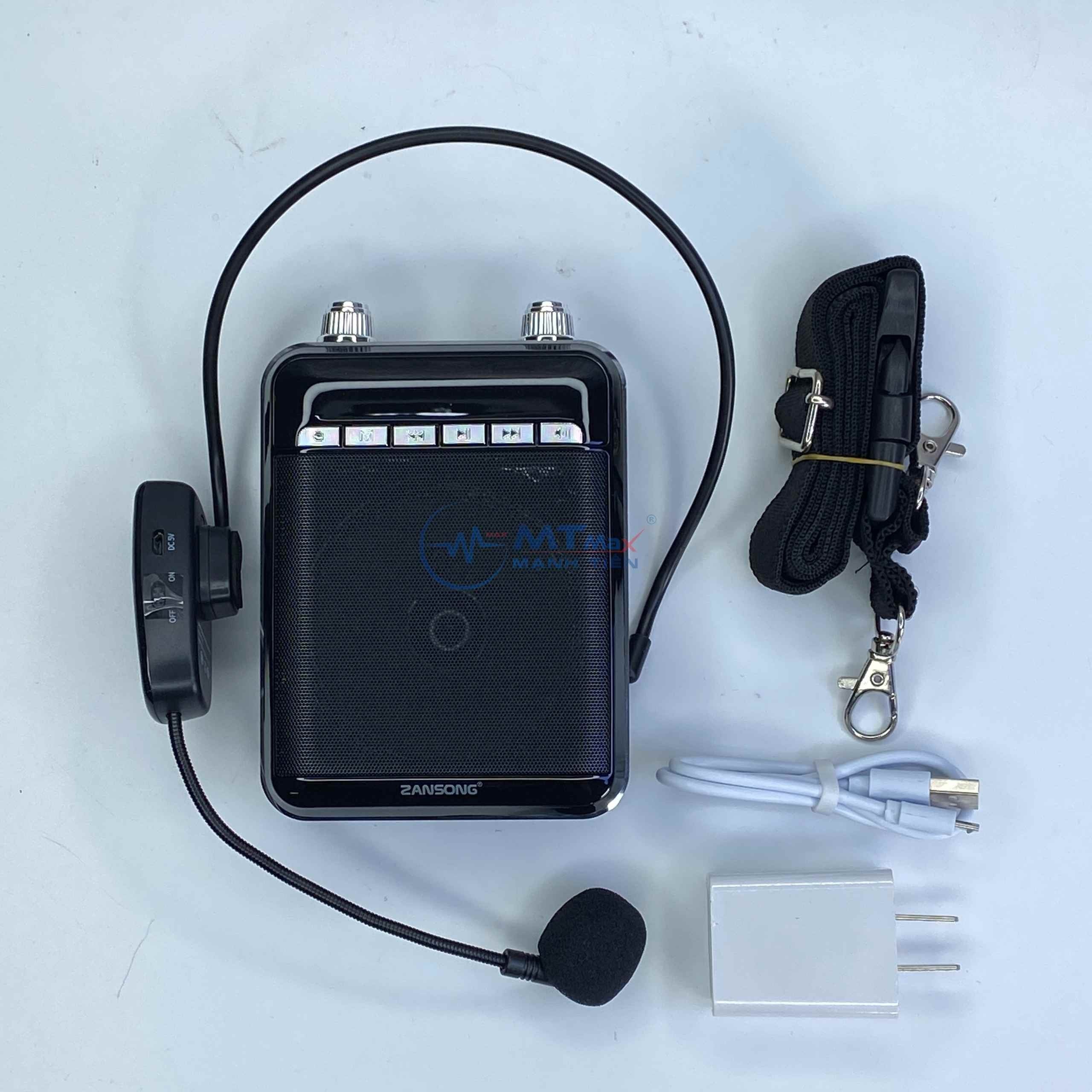 Máy Trợ Giảng Zangsong S570 Không Dây Kèm Micro Kết Nối Bluetooth, Chống Hú Lọc Tạp Âm Tốt, Trang Bị Công Nghệ Điều Khiển Âm Thanh Điện Tử, Chức Năng Ghi Nhớ Tần Số Âm Thanh Phát Ra Đúng Như Trong Lần Sử Dụng Gần Nhất