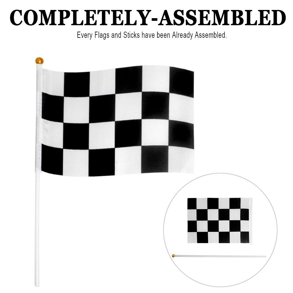 30 mảnh cờ đua cờ ca rô ， 21 * 14cm Cờ đã kiểm tra Cờ đua