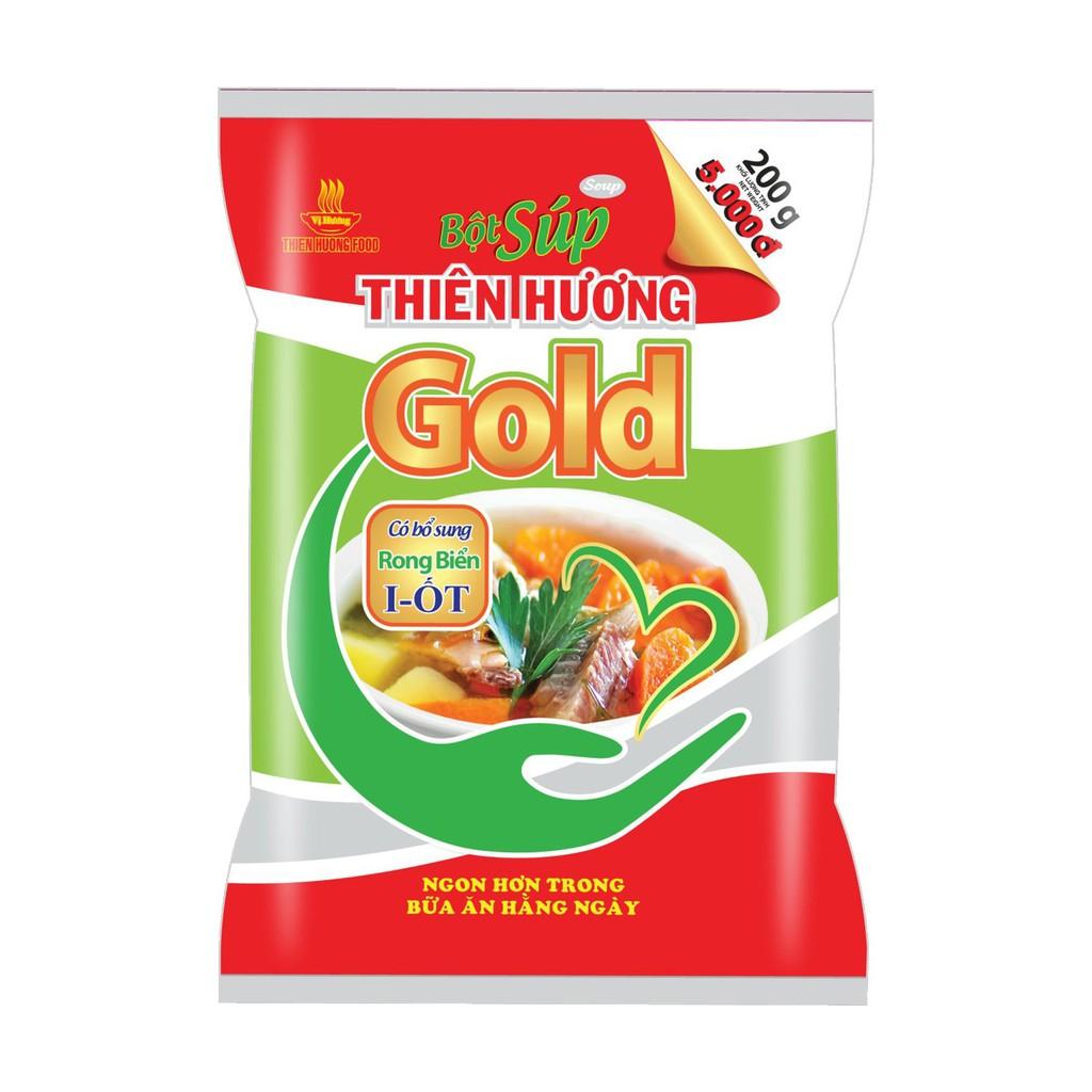 thùng 30 gói  bột soup Thiên Hương Gold (200gr/gói) - Tặng 15 thìa inox