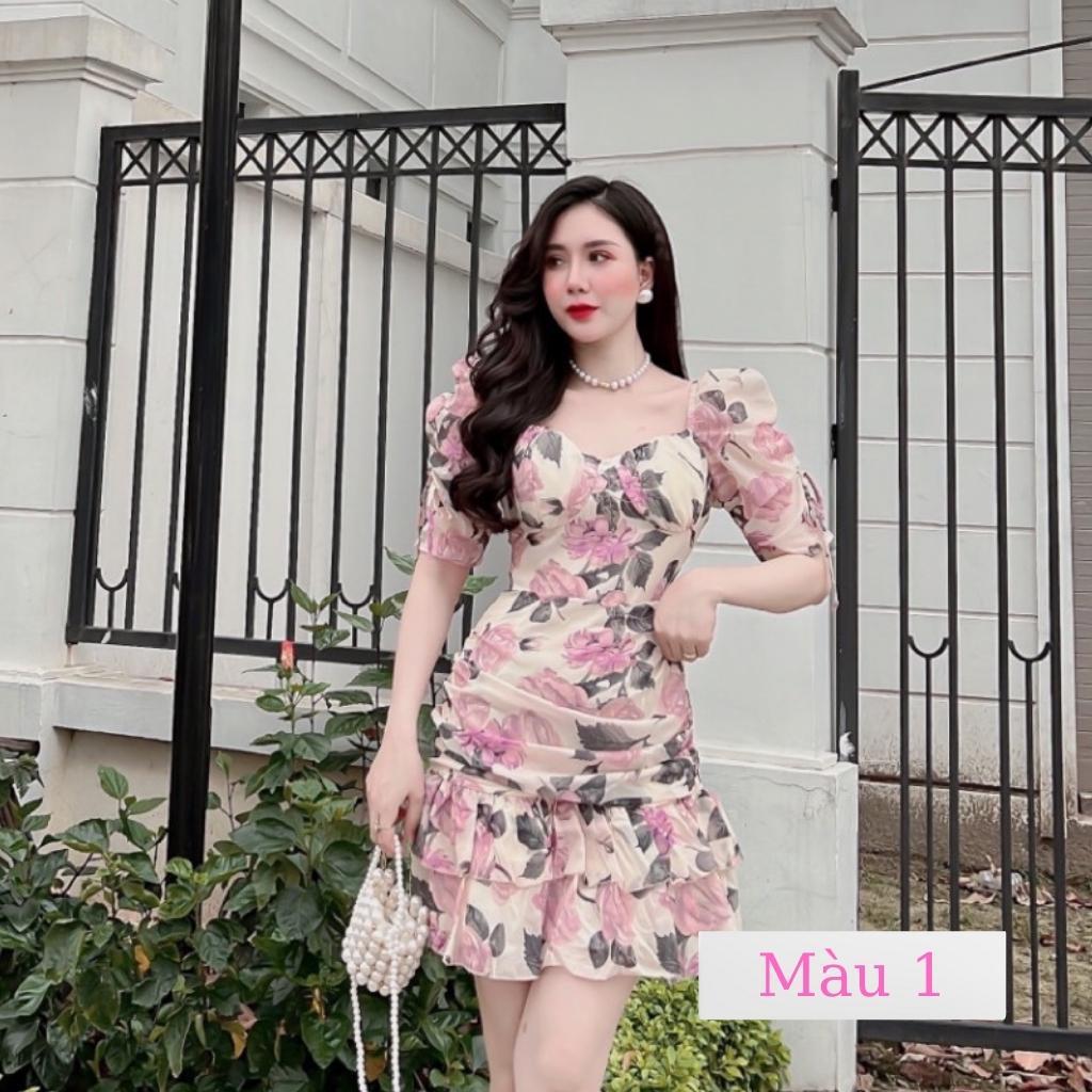 Váy hoa body thiết kế sang chảnh đầm body hoa trẻ trung xinh đẹp HN Clothing V50