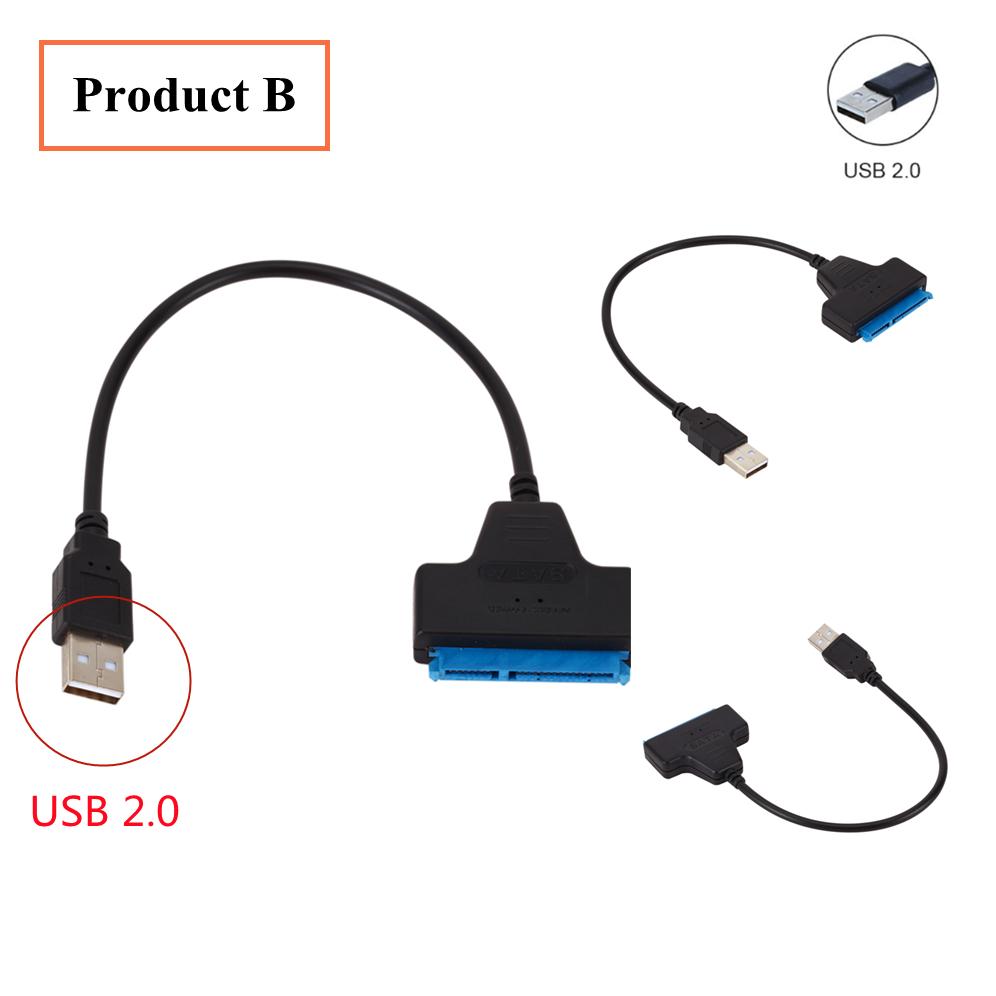 GRWIBEO USB SATA 3 Cáp SATA sang bộ chuyển đổi USB3.0 lên đến 6 Gbps hỗ trợ 2.5 inch ổ cứng SSD ngoài