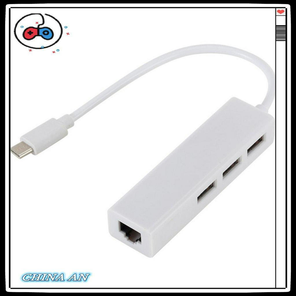 Bộ chuyển đổi nhiều cổng USB-C USB 3.1 Type-C sang cổng cáp mạng Ethernet Lan USB RJ45