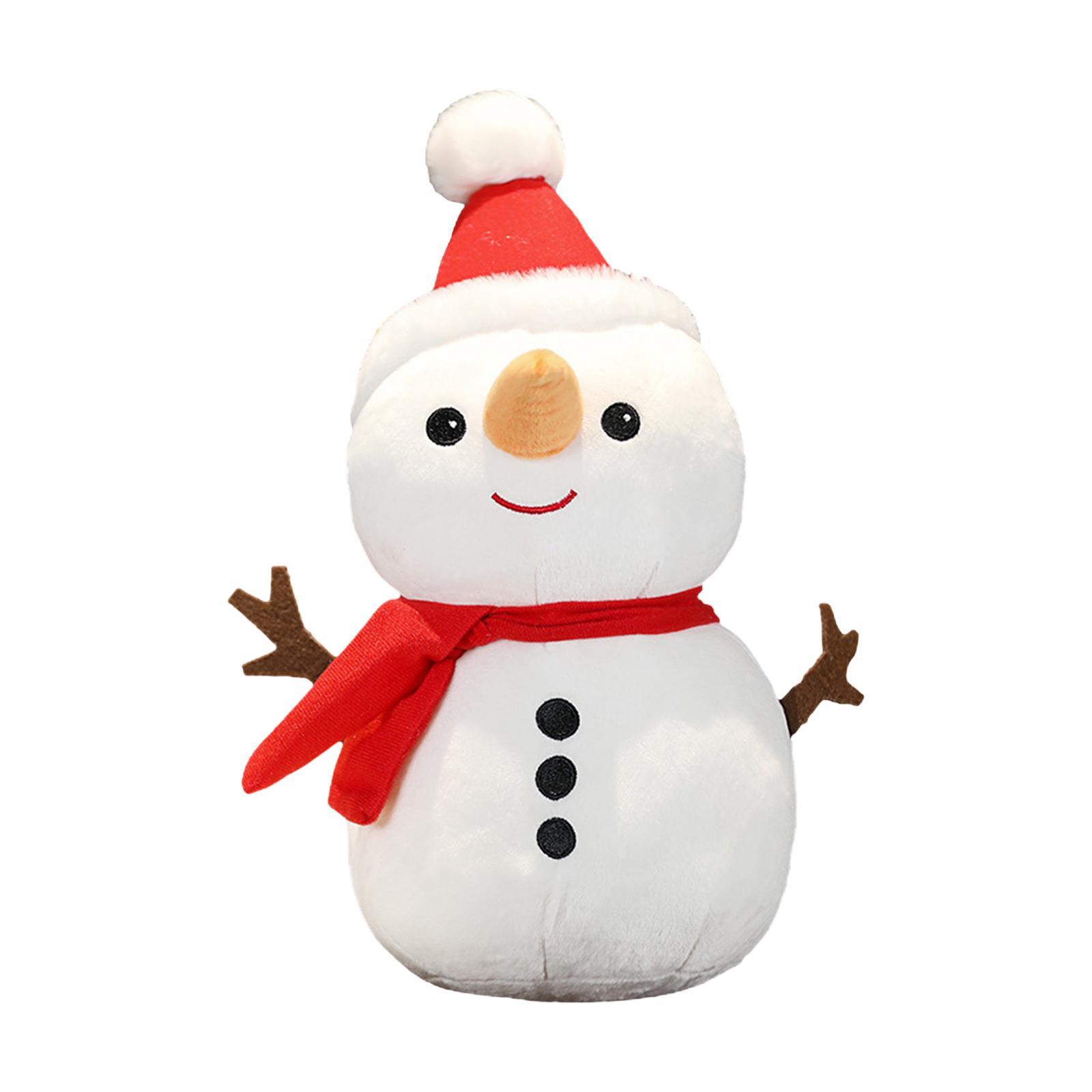 Christmas Plush Toys Snowman Plush Doll Stuffed Animal Snowman Plush Toy for Boy Girls Xmas Decorations Home, Office, Car Ornament