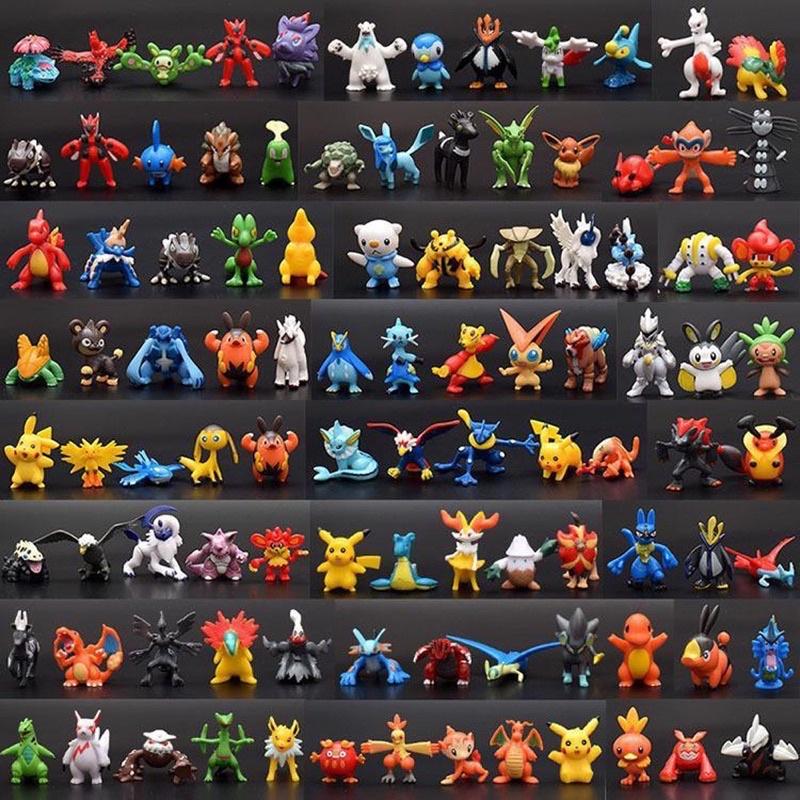 Mô Hình Pokemon, Pikachu, Làm Bộ Sưu Tập Nhân Vật Yêu Thích, Decor Trang Trí, Quà Tặng Cho Bé - Thú 2-4cm Ngẫu Nhiên