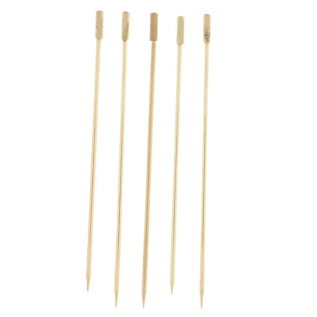 2-4pack 5Pcs/set Stainless steel Cocktail Picks Cocktail Fruit Sticks Bar Tools