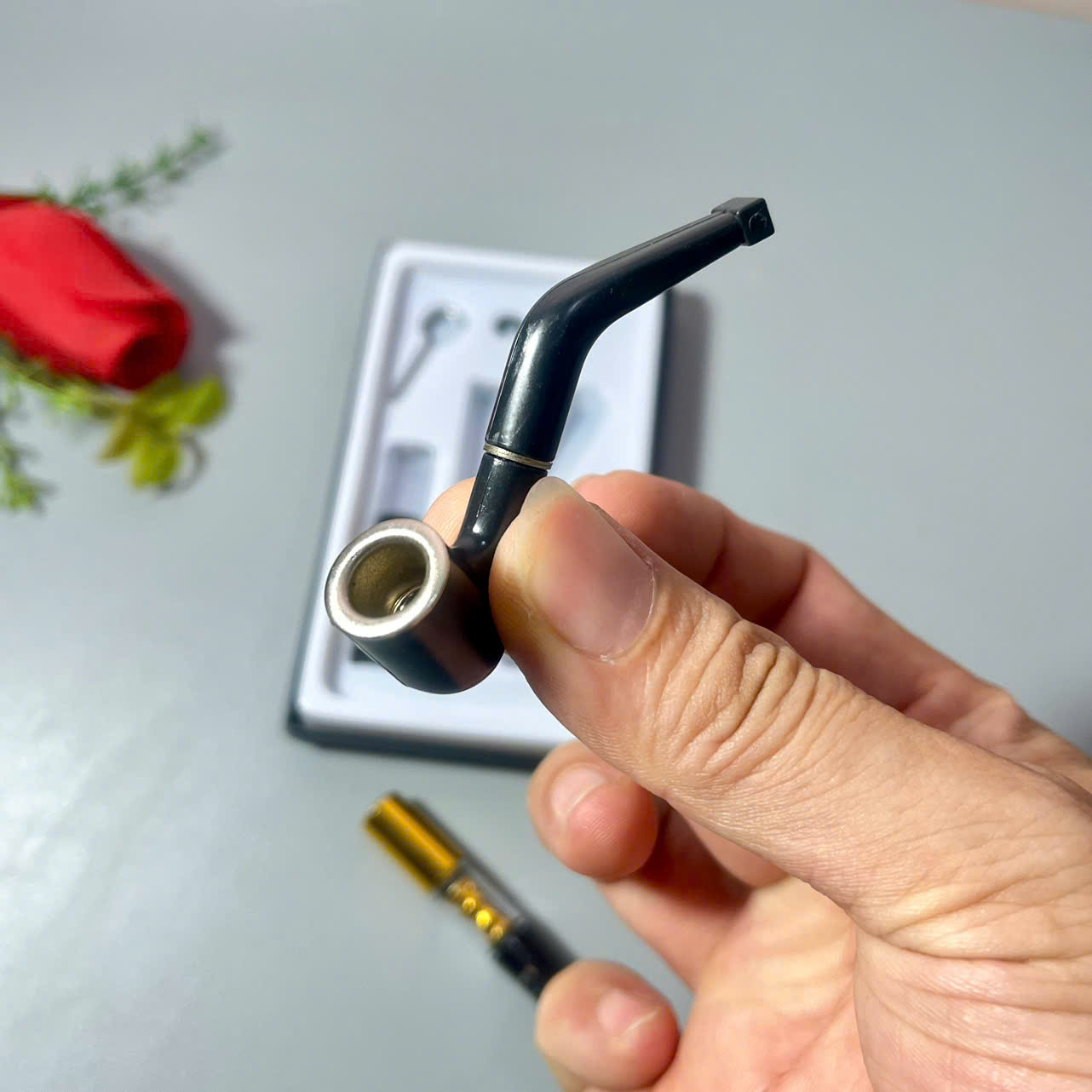 Bộ Tẩu và đầu lọc thuốc mini - quà tặng sảnh điệu dành cho Nam  - T0296