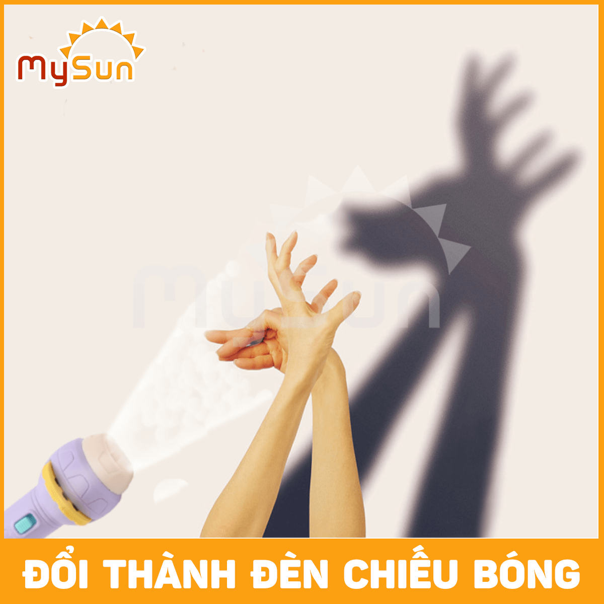 Đèn pin đồ chơi chiếu 24 - 56 hình con vật kể chuyện cho bé.