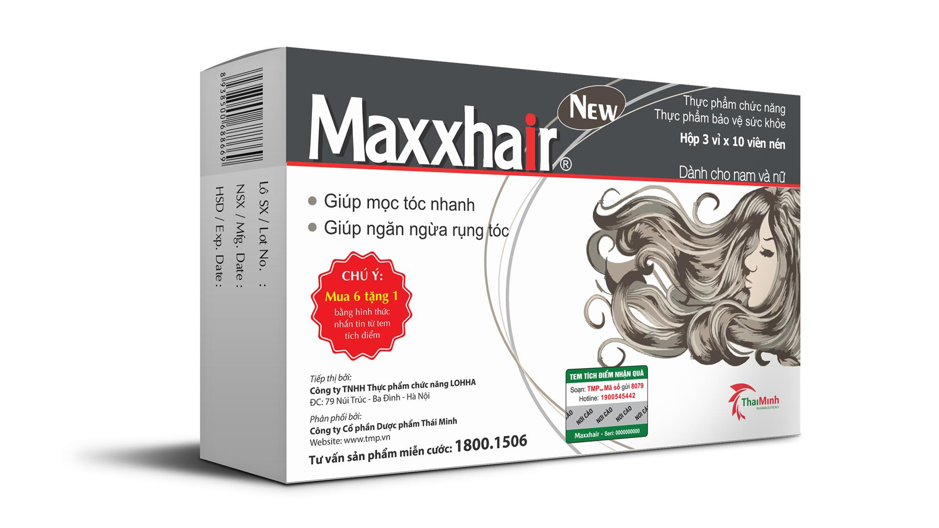 Thực Phẩm Chức Năng MAXXHAIR - Ngăn Ngừa Rụng Tóc, Kích Thích Mọc Tóc