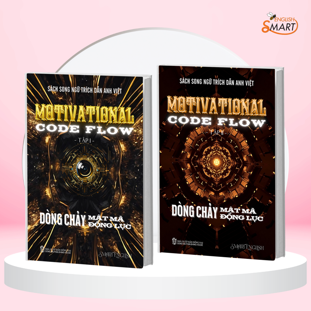 Bộ 2 Sách Trích Dẫn Song Ngữ Anh - Việt: Động Lực - Motivational Code Flow - Level A1 - B2 - Smart English
