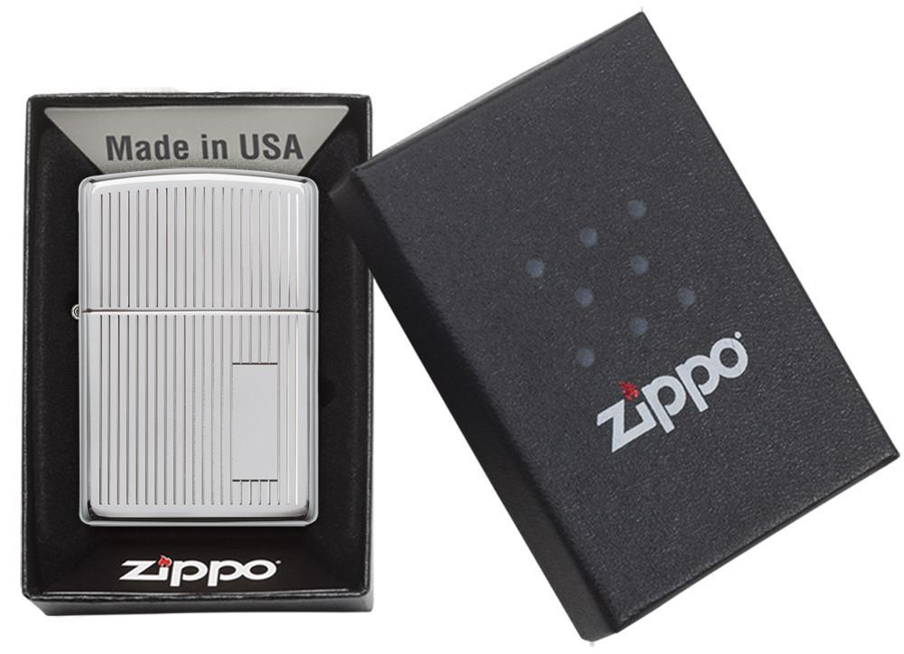 Bật Lửa Zippo Engine Turned Polished Chrome 350