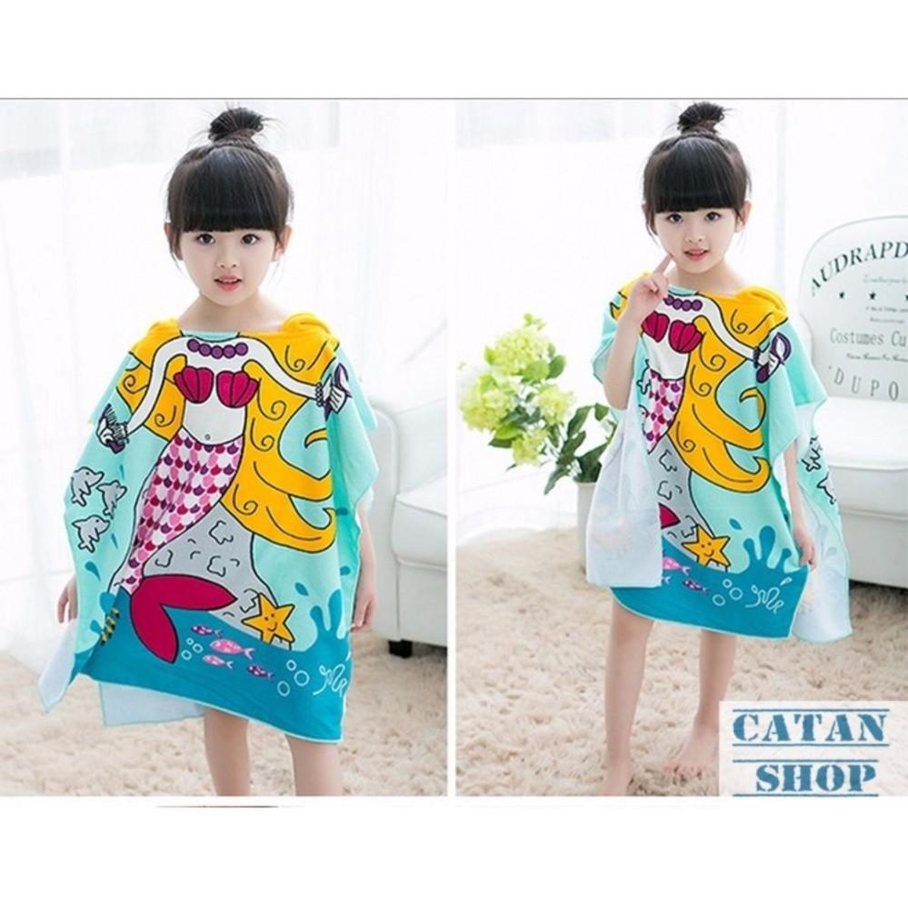 KHĂN CHOÀNG, ÁO CHOÀNG TẮM BIỂN, ĐI BƠI BÉ GÁI CUTE HOẠT HÌNH XINH XẮN DỄ THƯƠNG - BB14-ACTB-G