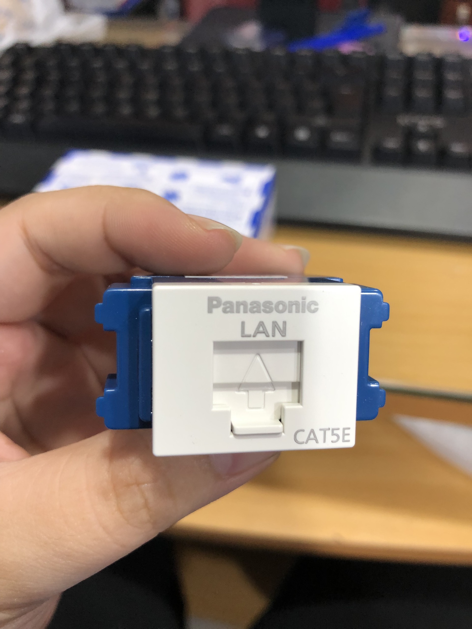 Ổ mạng tiêu chuẩn RJ45-Cat5 Panasonic NRV-3160W Full - Hàng chính hãng