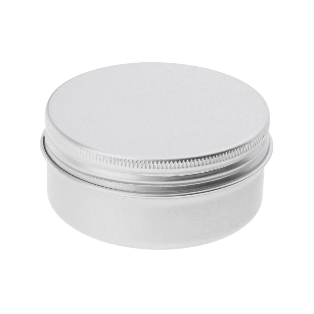 22x 10g 50g Aluminium Empty Cosmetic Pot Cream Jar Tin Container Screw Lid