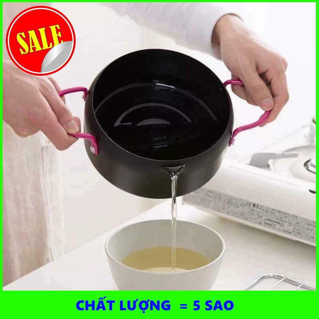 Nồi chiên lọc dầu, nồi chiên sâu lòng 18cm dùng cho bếp ga, bếp từ, bếp hồng ngoại - Kèm khay hứng - 