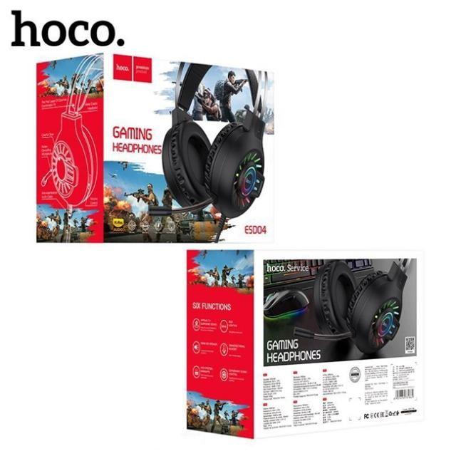 Tai nghe Gaming chụp tai Hoco ESD04 có mic đàm thoại,  jack 3.5 - Hàng chính hãng