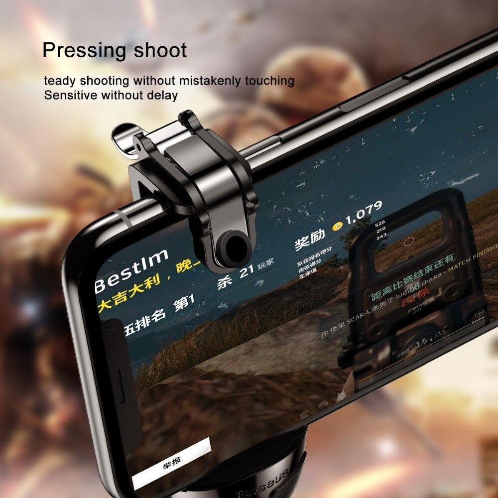 Tay Cầm Game L1R1 Có Nút Chơi Game PUBG Cho Smartphone - Hàng Chính Hãng Baseus