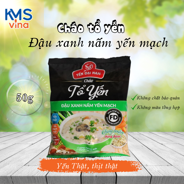 Cháo tổ yến đậu xanh nấm yến mạch 50g