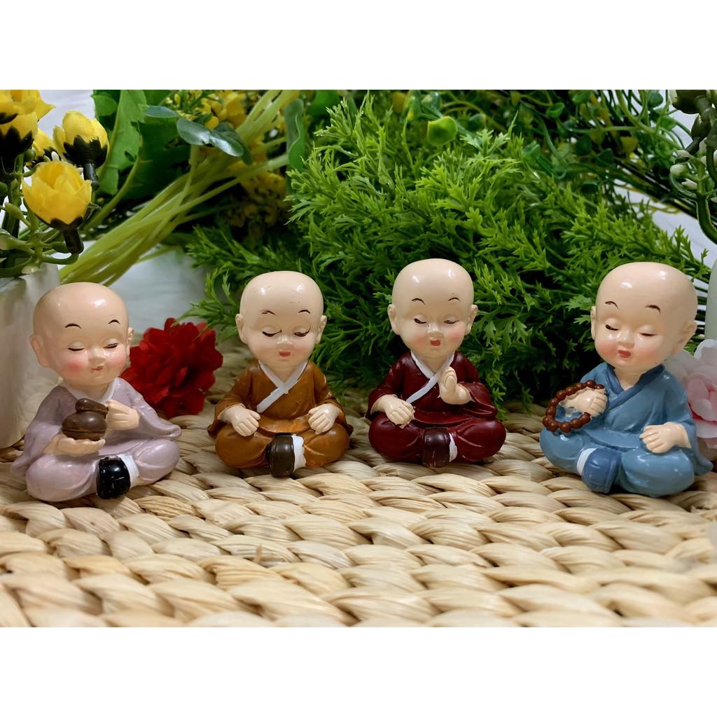 Bộ 4 tượng chú tiểu thiền tịnh tâm