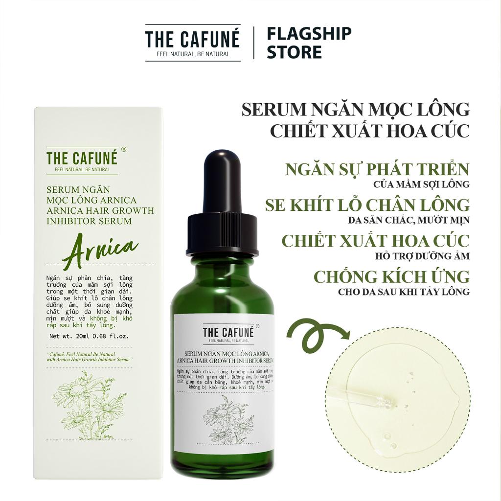 Combo Kem Tẩy Lông Olive và Serum Ức Chế Mọc Lông Arnica Cafuné triệt lông cho bikini, chân, tay, nách 100ml